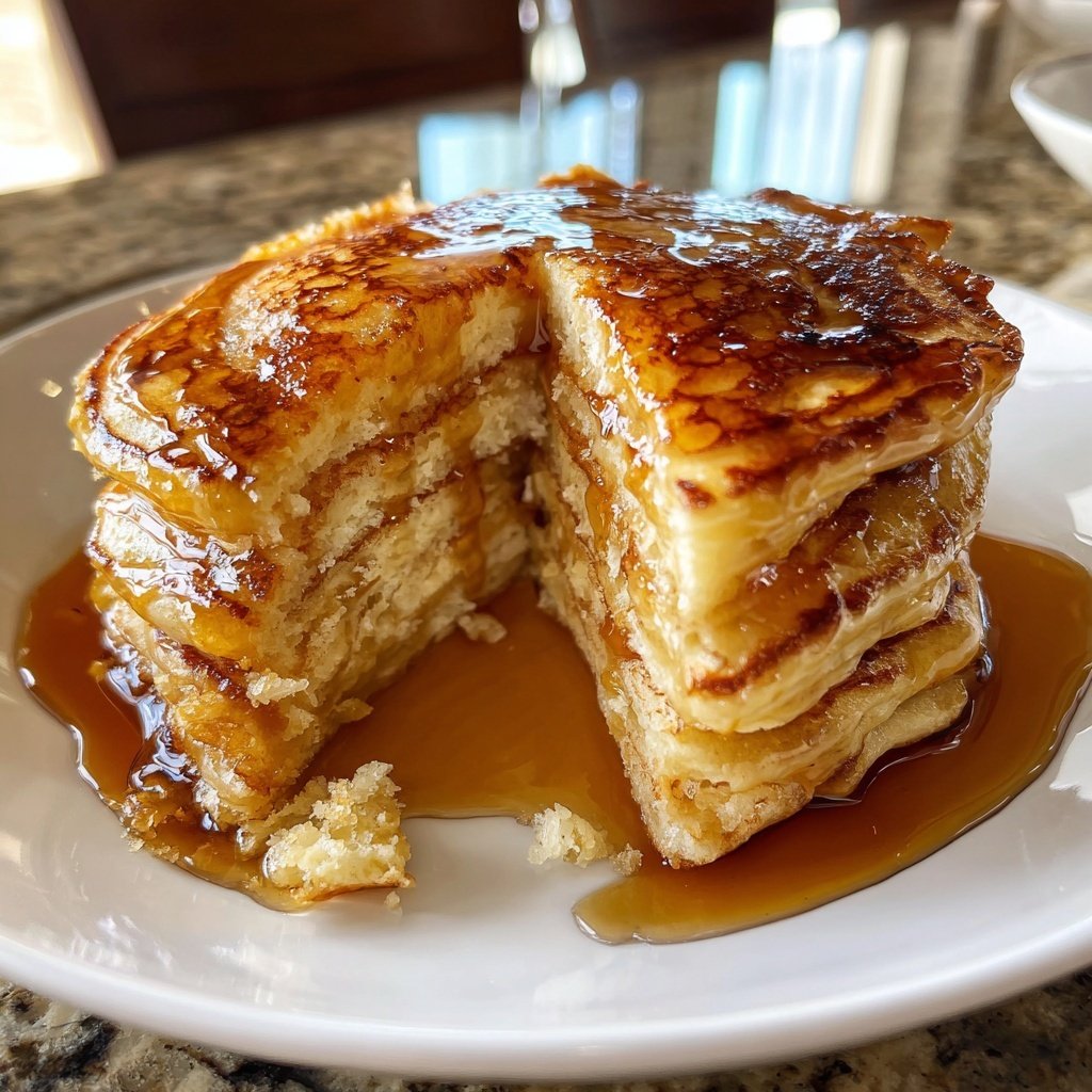 Vanilla Ricotta Pancakes with Maple Syrup​
