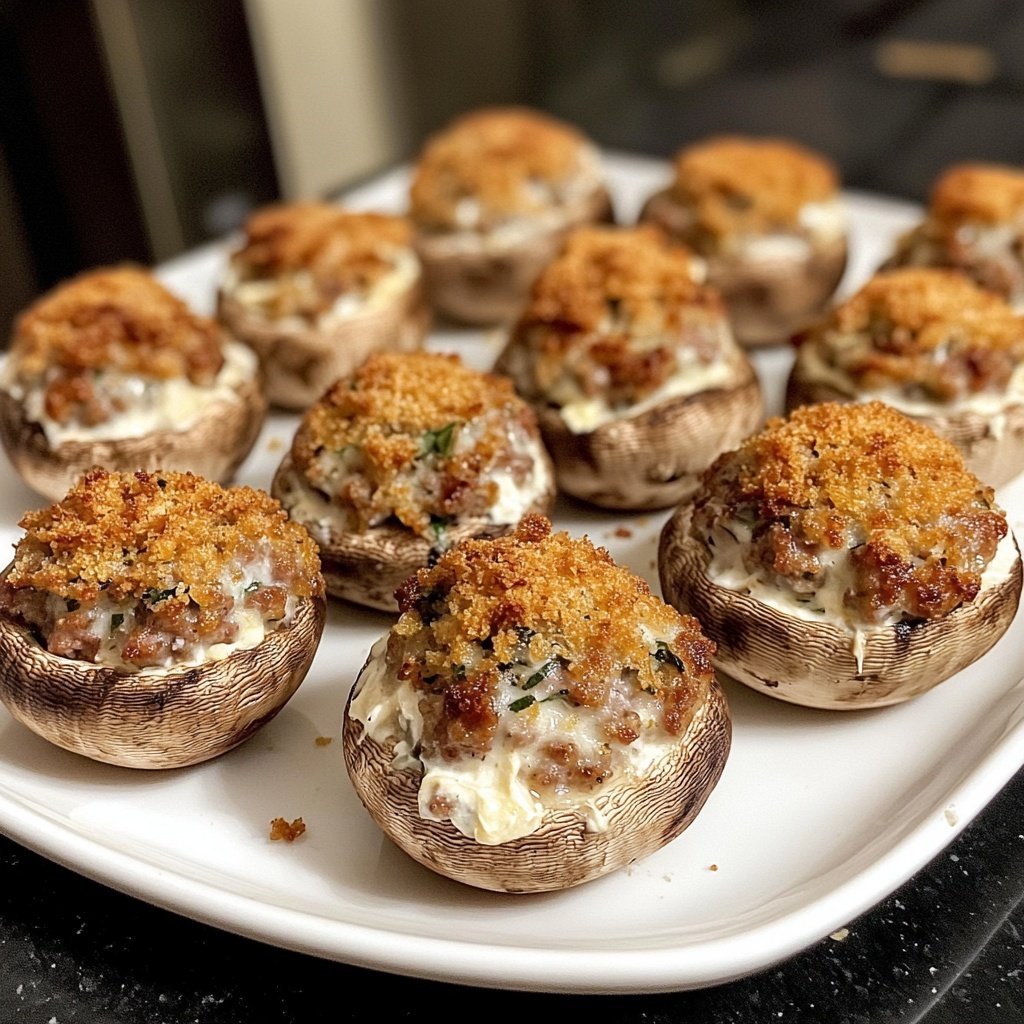 Italian Sausage-Stuffed Mushrooms