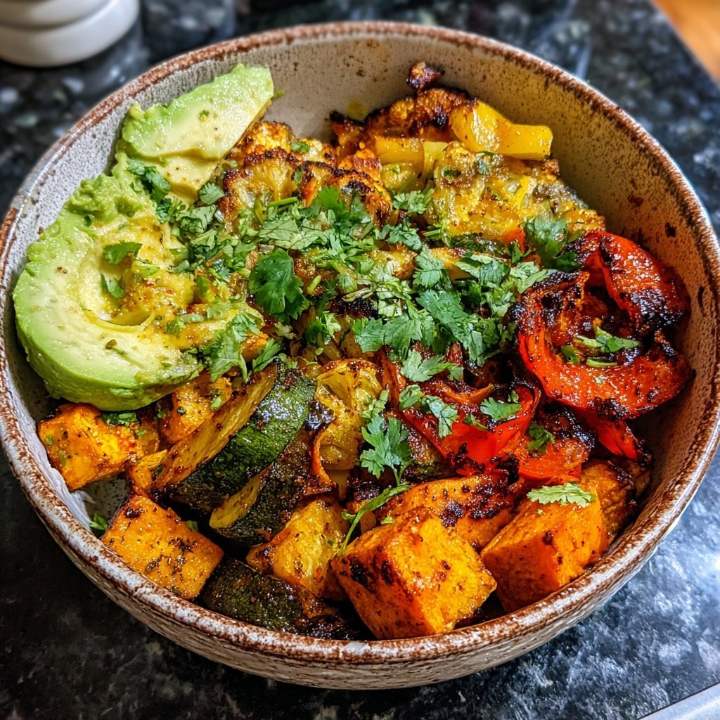 Spicy Roasted Vegetable Taco Bowl