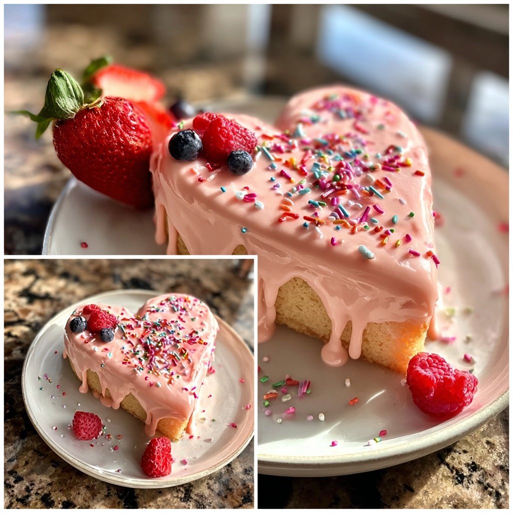 Heart-Shaped Galentine's Cake