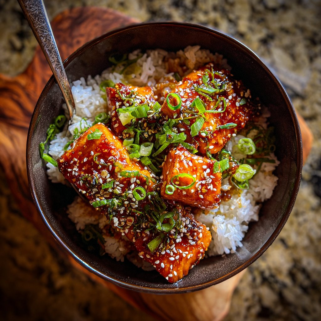 Teriyaki Glazed Salmon Bowl