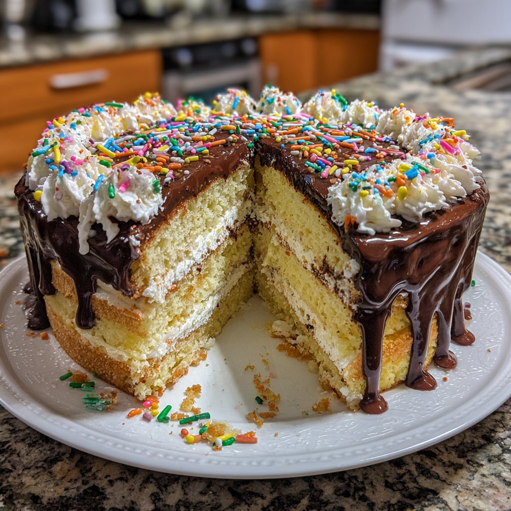 Jellycat Birthday Cake with Chocolate Drip
