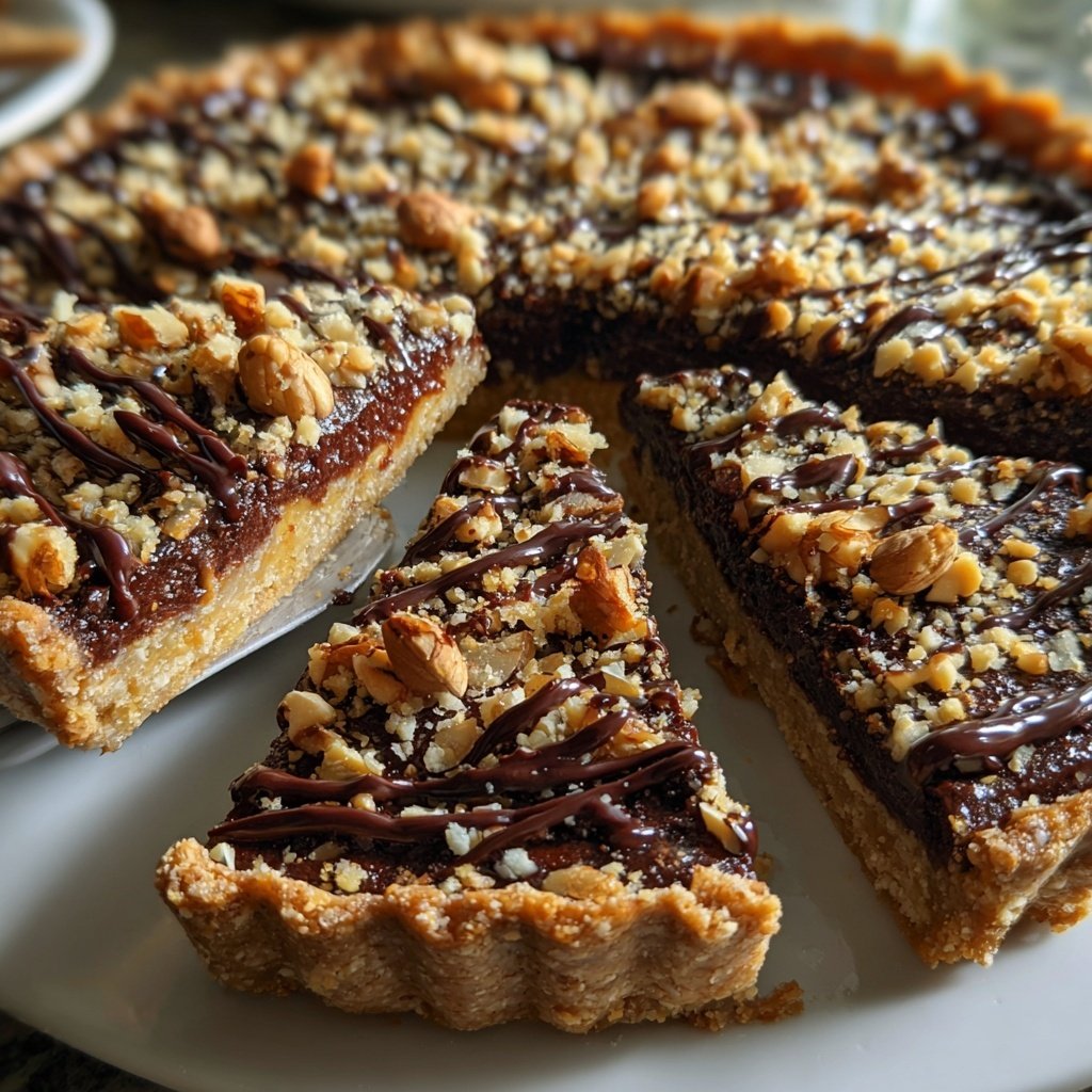 Nutty Cottage Cheese Brownie Tart