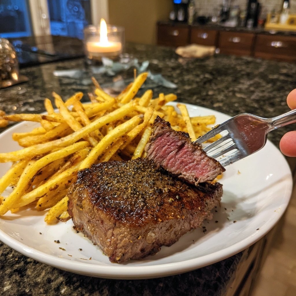 Candlelit Dinner Steak Frites