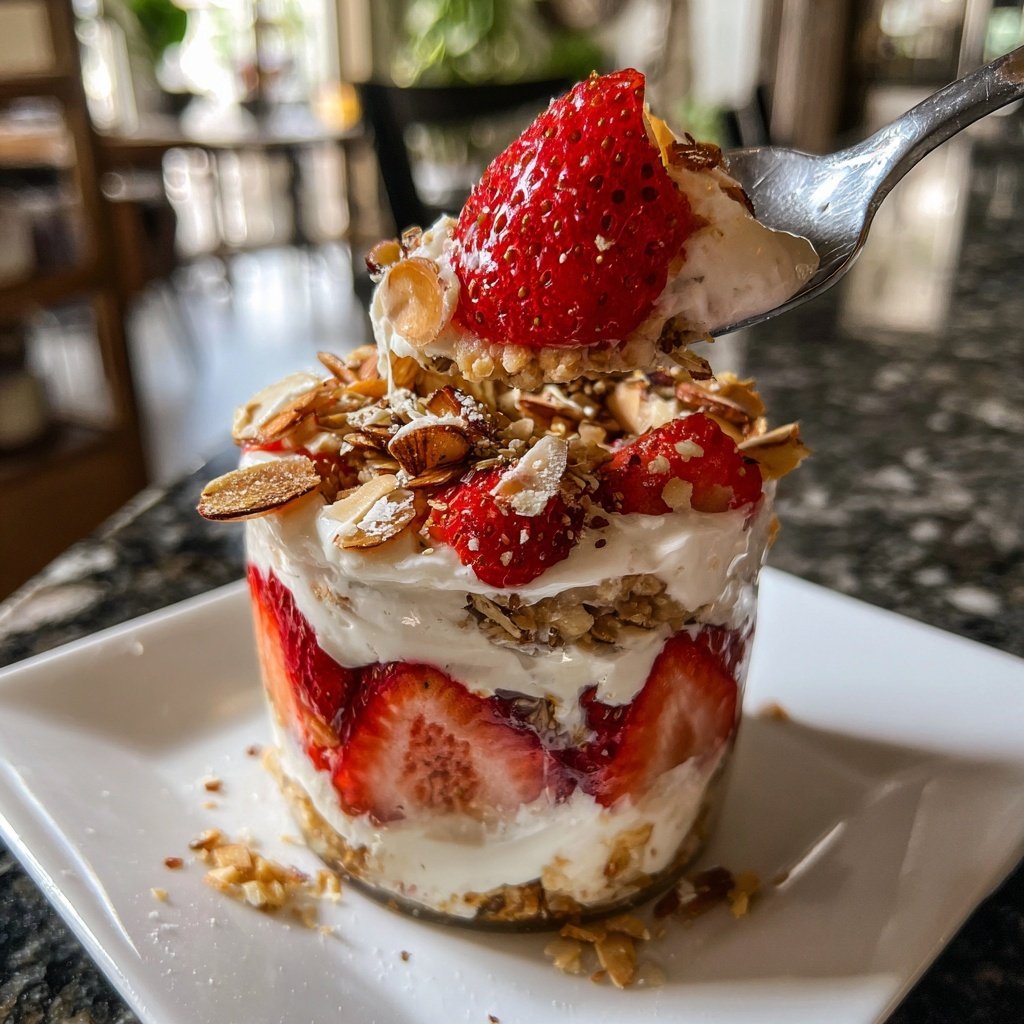 Strawberry Almond Breakfast Parfait