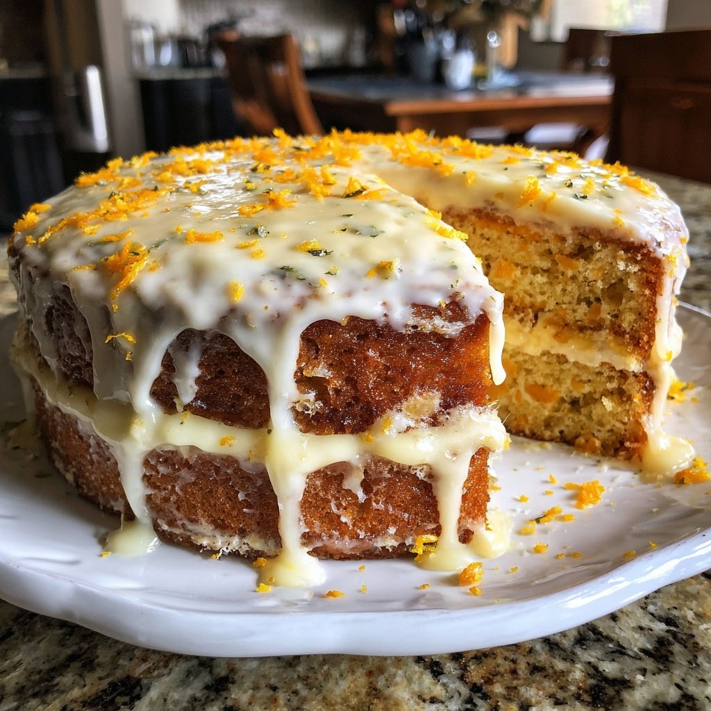 Galentine's Orange Cream Cake