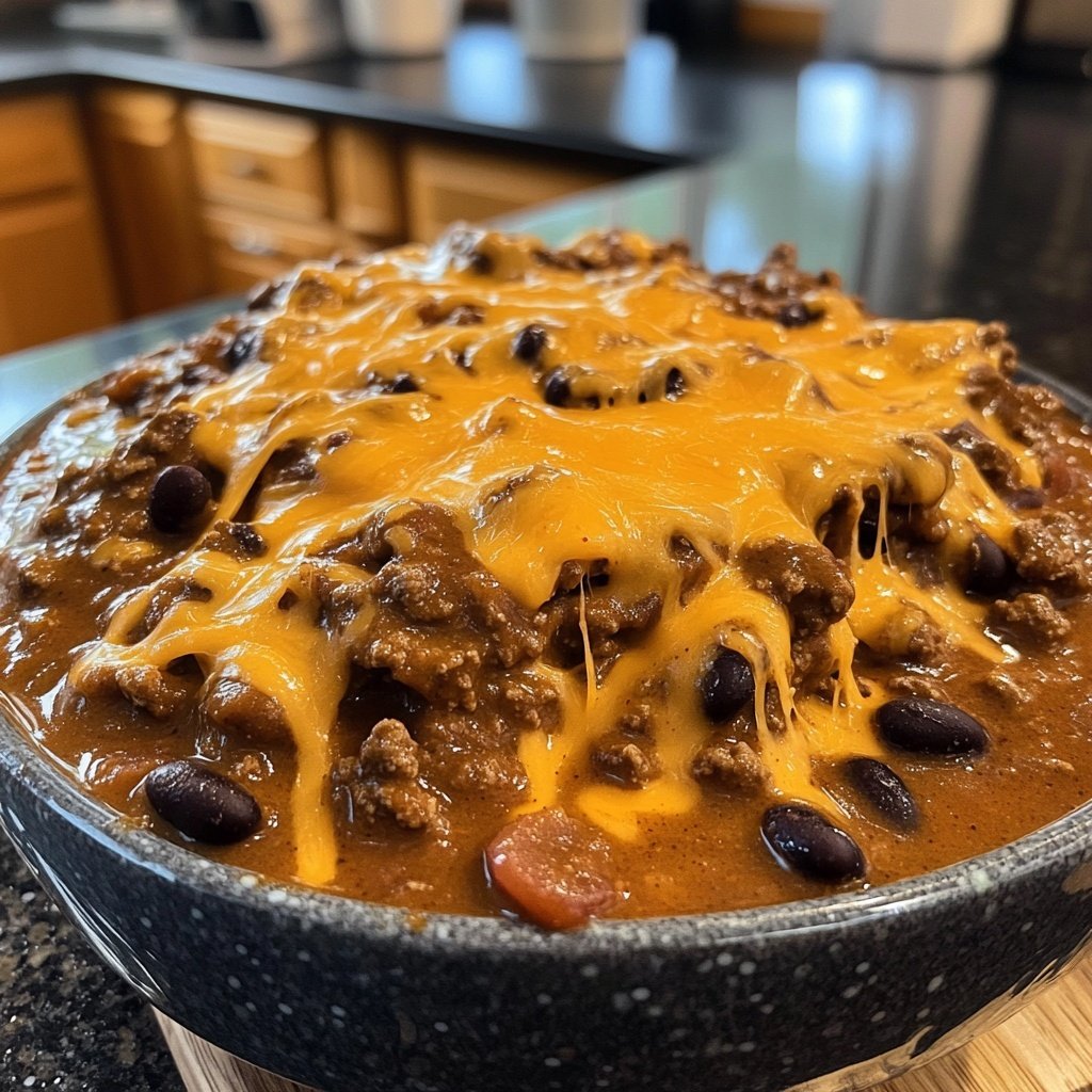 Chipotle Cheddar Beef Chili