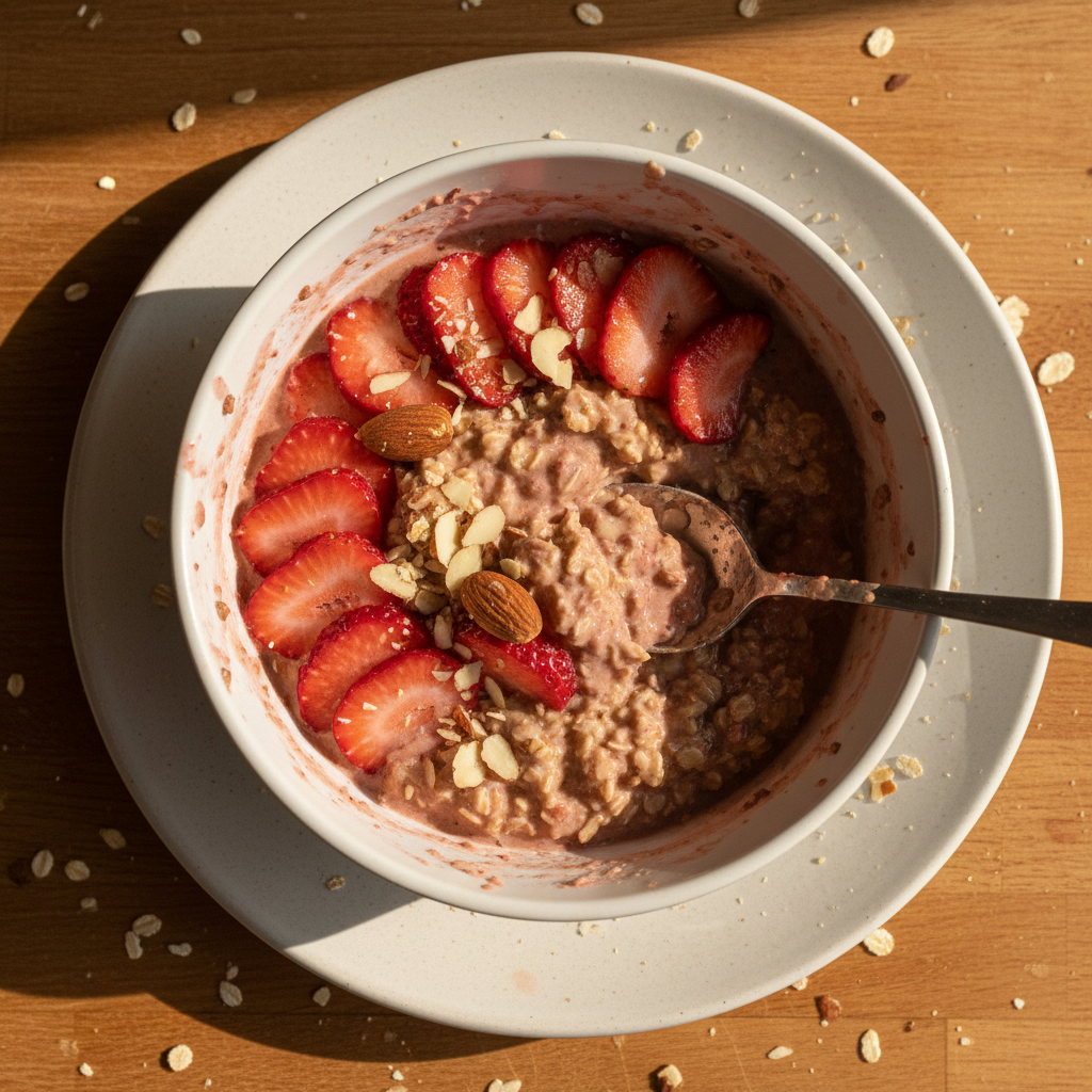Strawberry Almond Overnight Oats