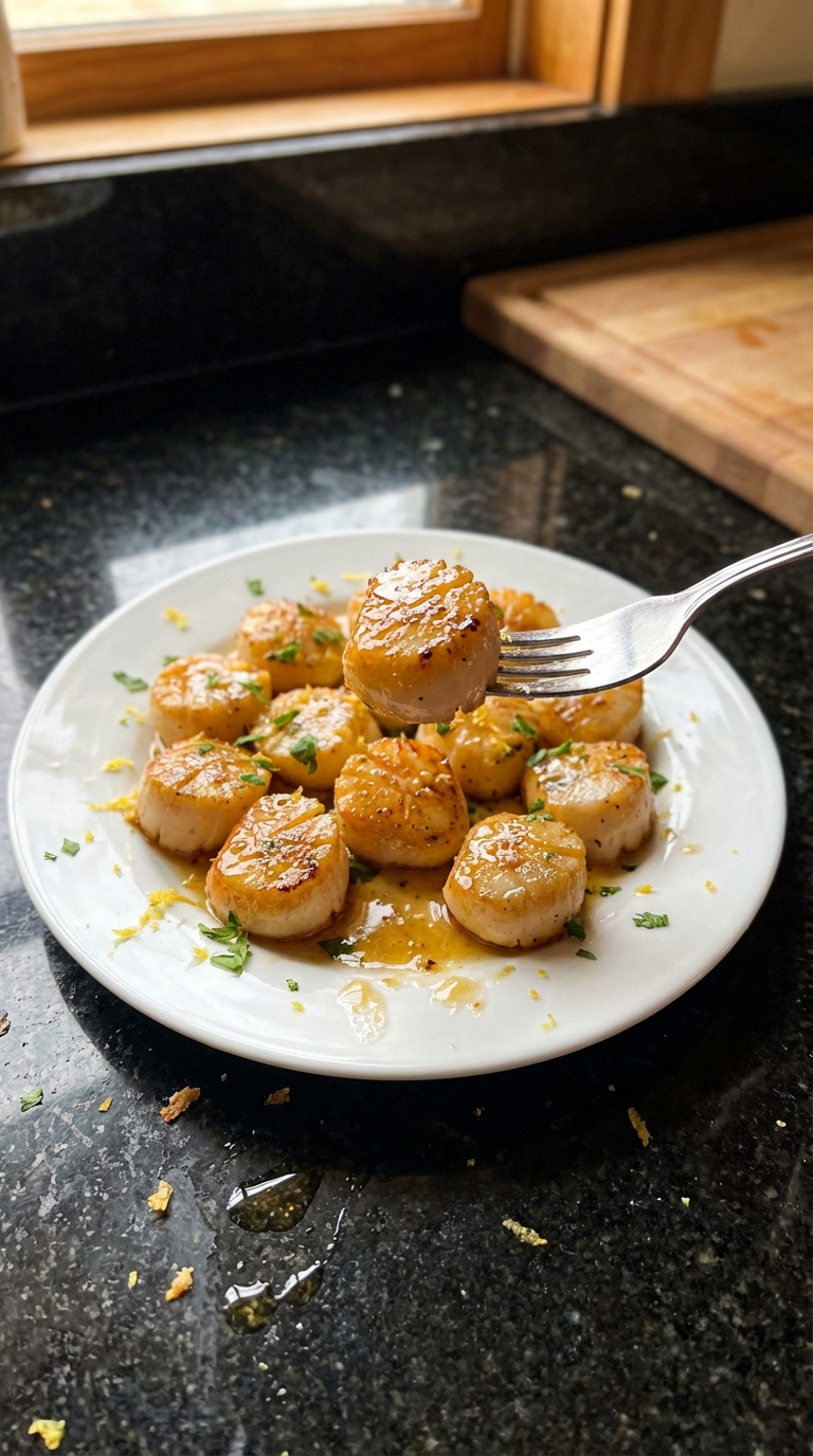 Honey Lemon Seared Scallops