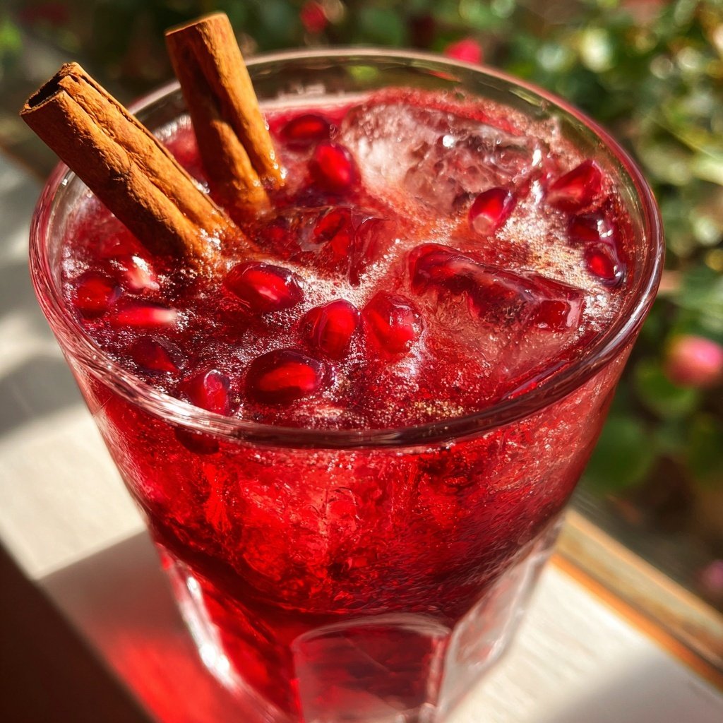 Spiced Pomegranate Cinnamon Cooler