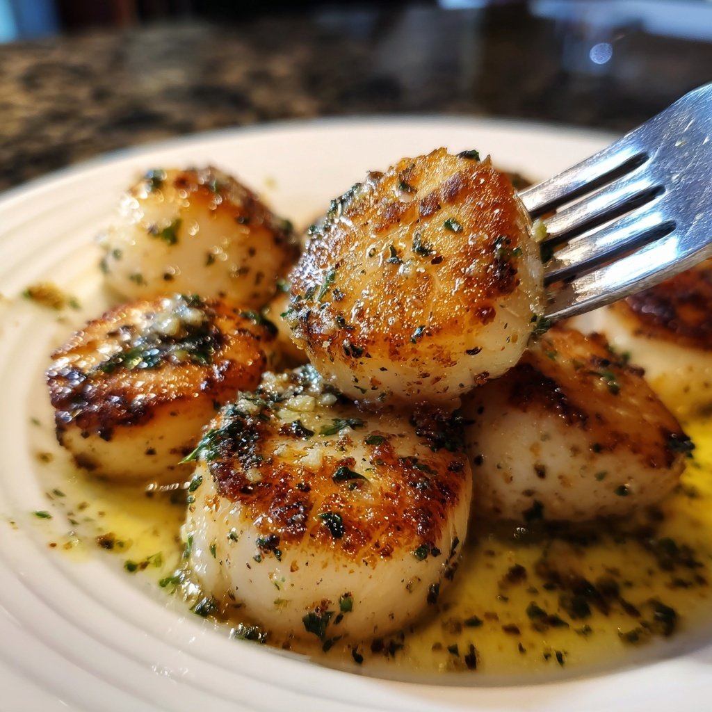 Scallops with Lemon Butter Garlic