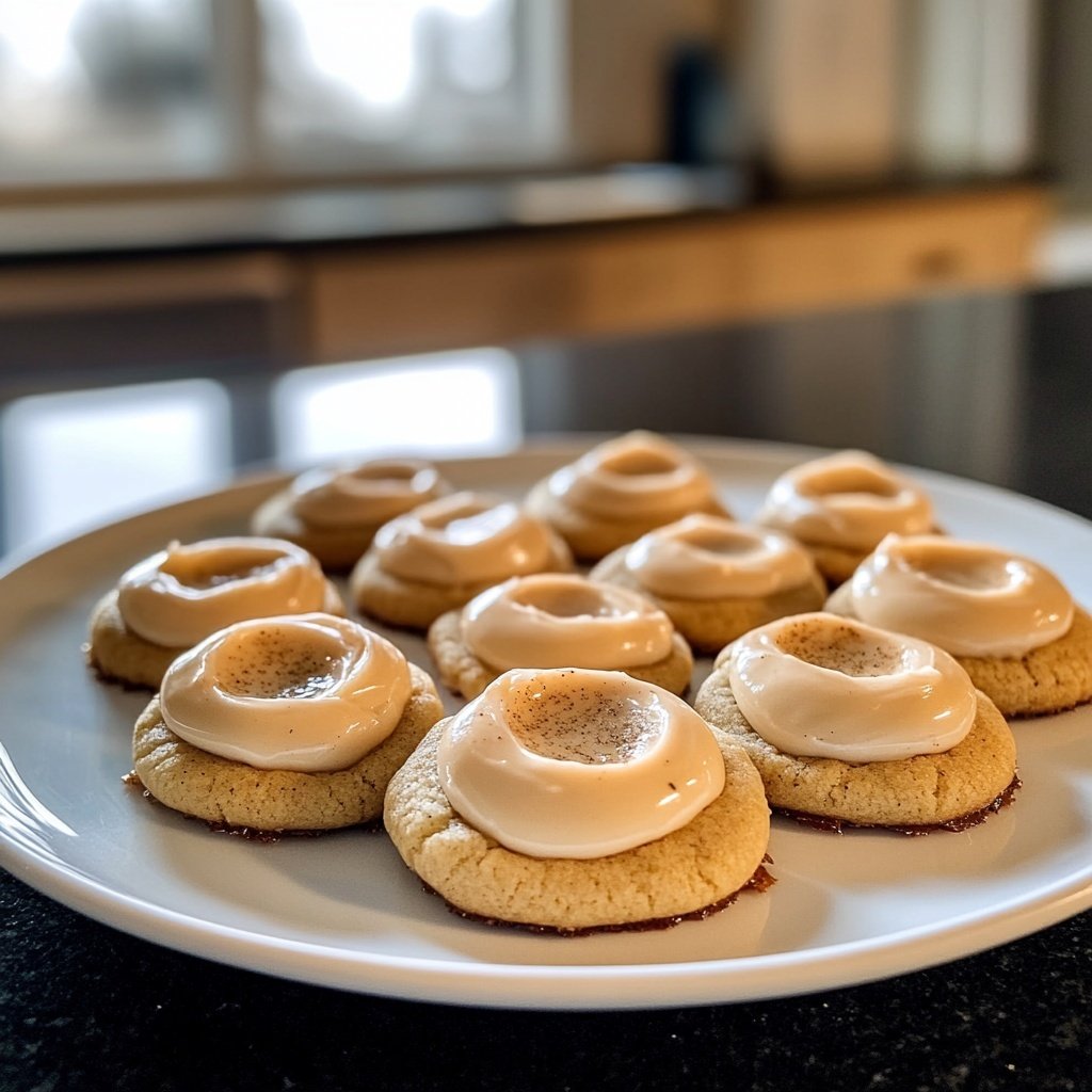 Eggnog Thumbprint Cookies