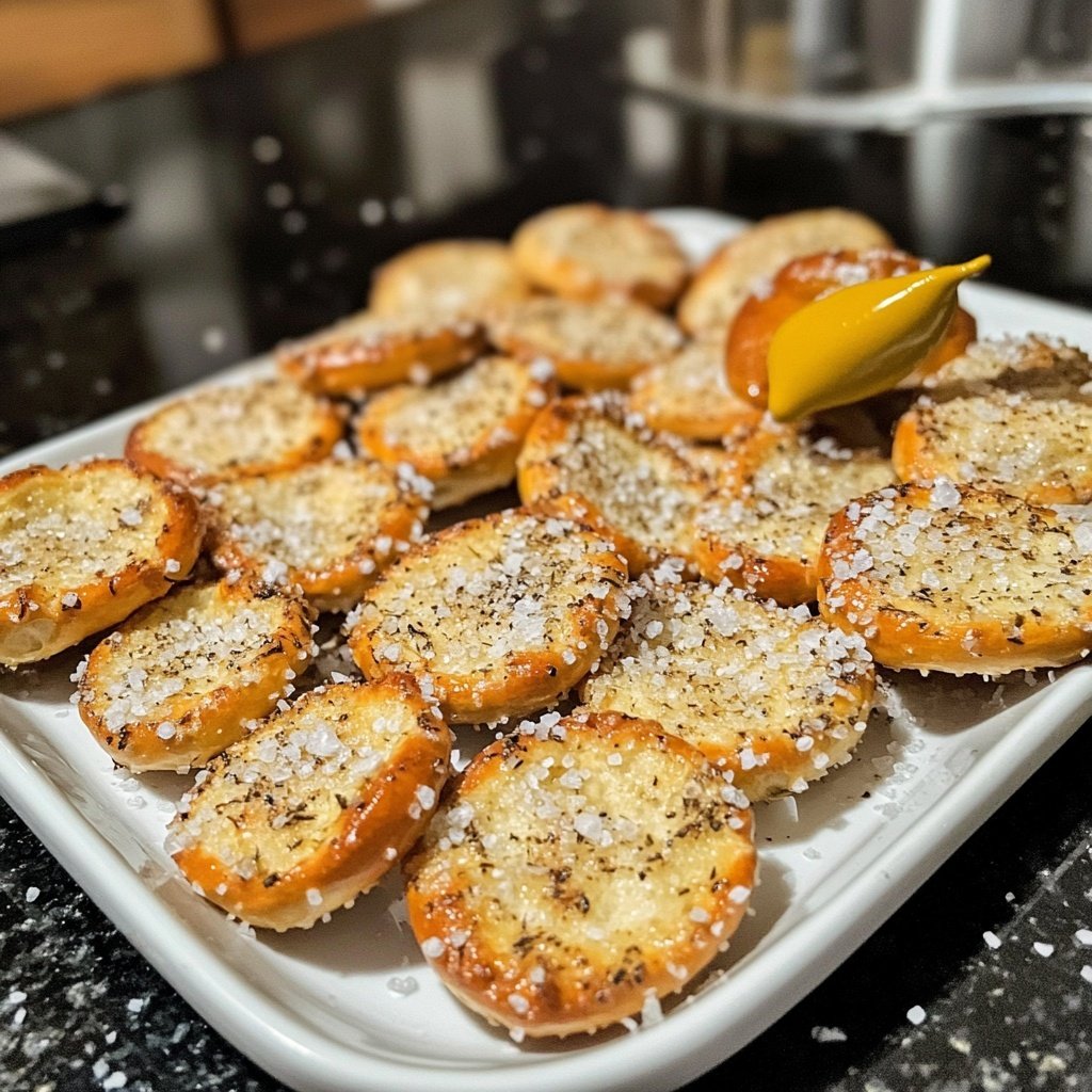 Herbed Pretzel Bites with Mustard