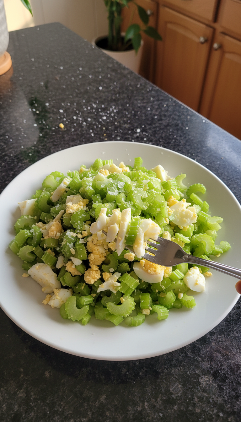 Celery Salad with Hard-Boiled Eggs