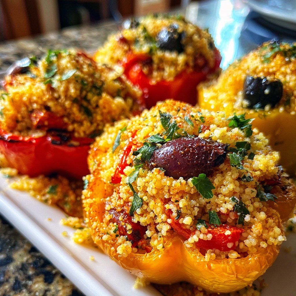 Mediterranean Couscous Stuffed Peppers