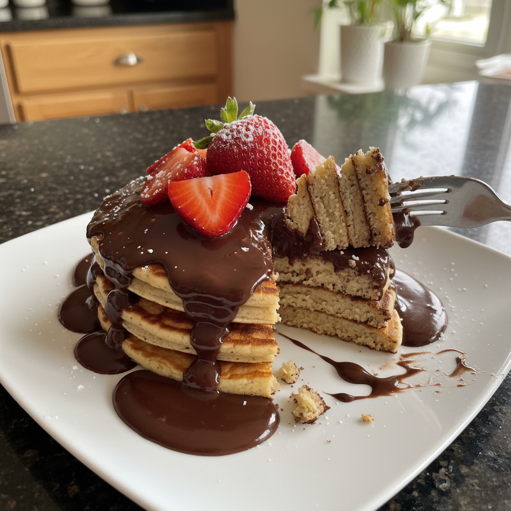 Chocolate-Covered Strawberry Pancakes