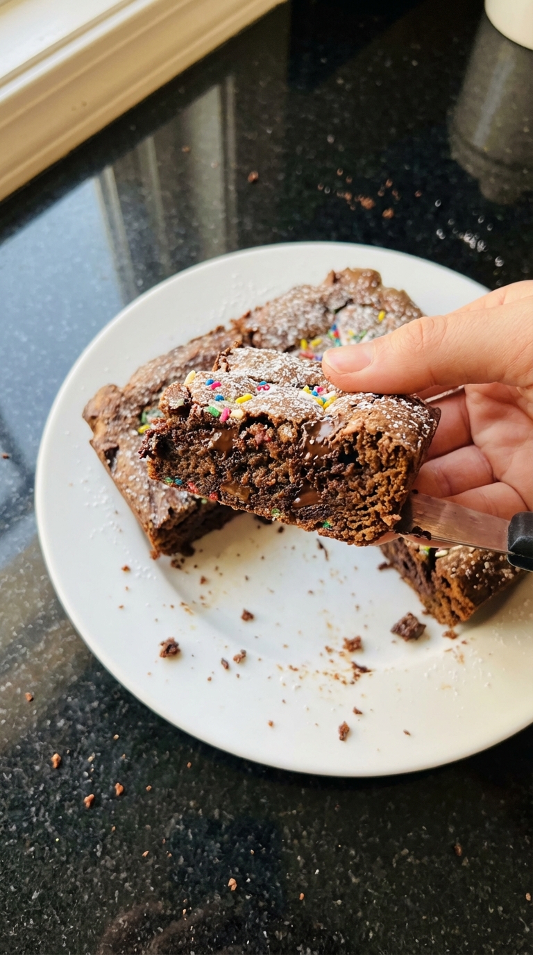 Sourdough Brownies with Sprinkles
