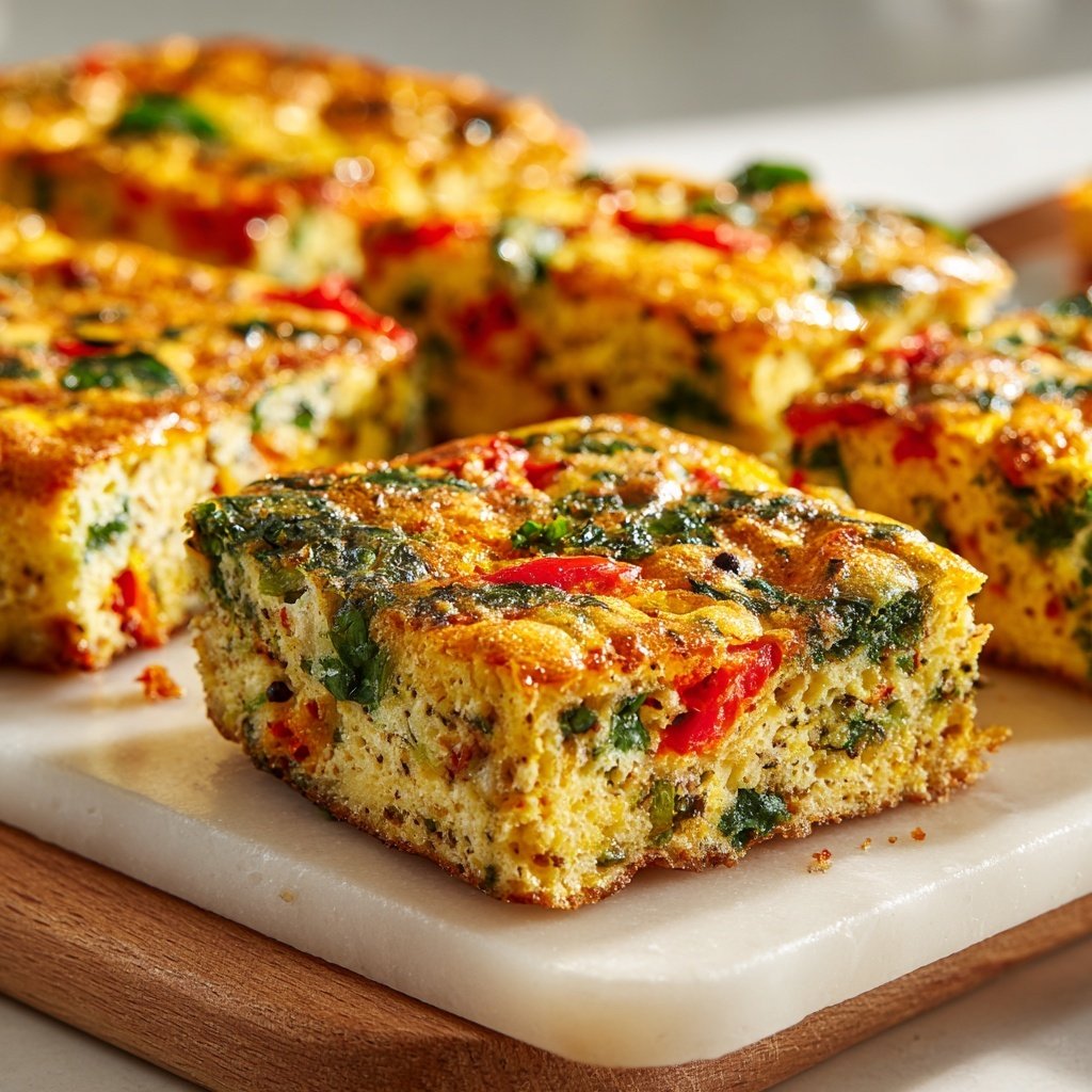 Herbed Vegetable Frittata Squares
