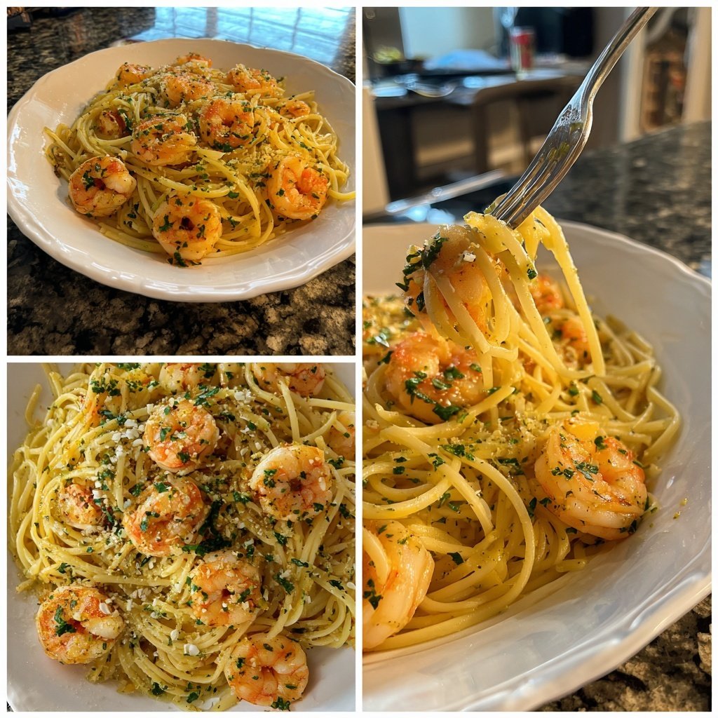Lemon Zest Shrimp Linguine