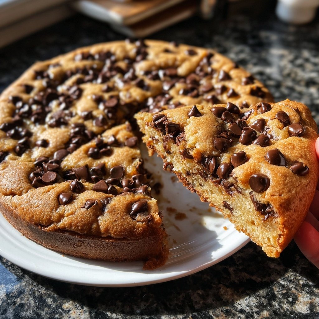 Giant Bakery-Style Chocolate Chip Cookie Cake​