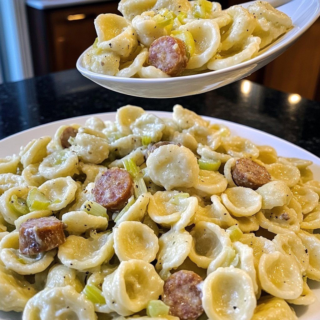 Sausage and Leek Orecchiette