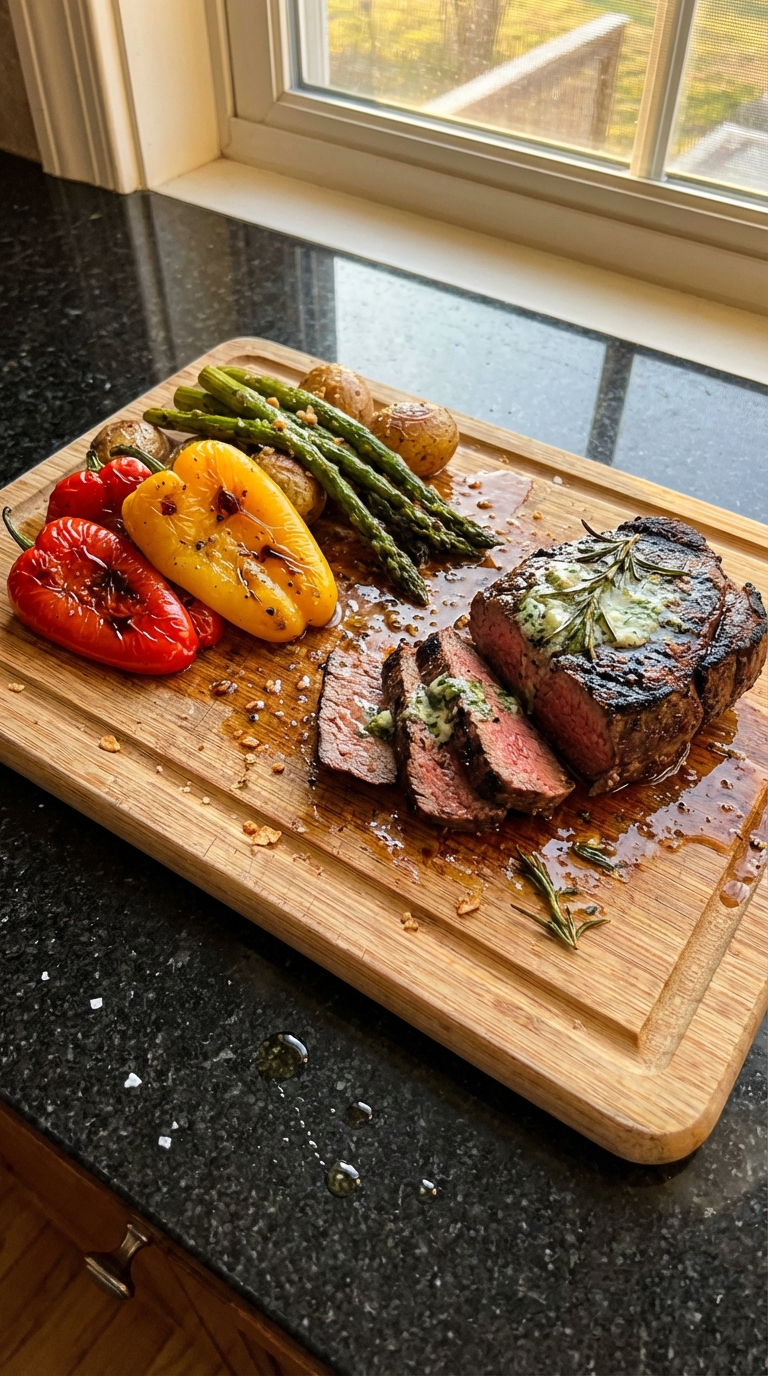 Grilled Filet Mignon and Veggies