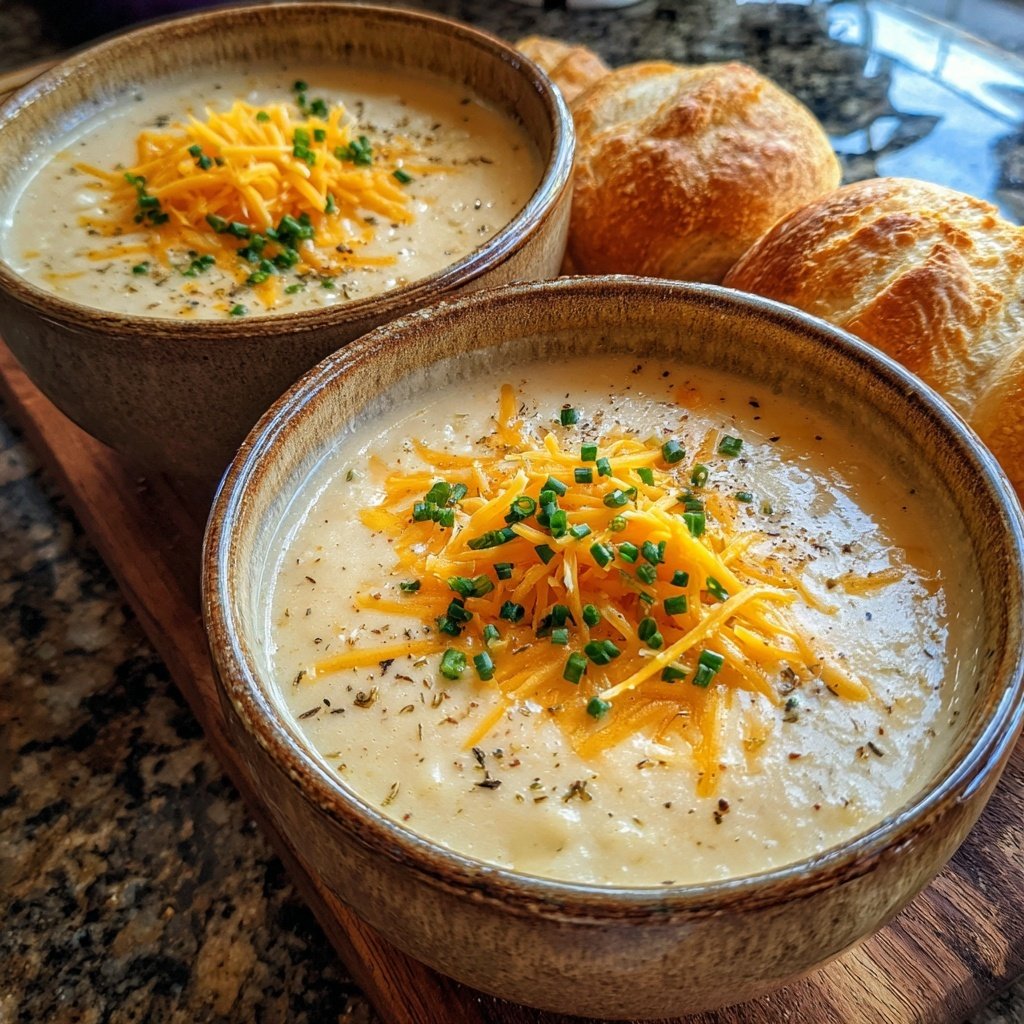 Creamy Cauliflower Cheddar Soup