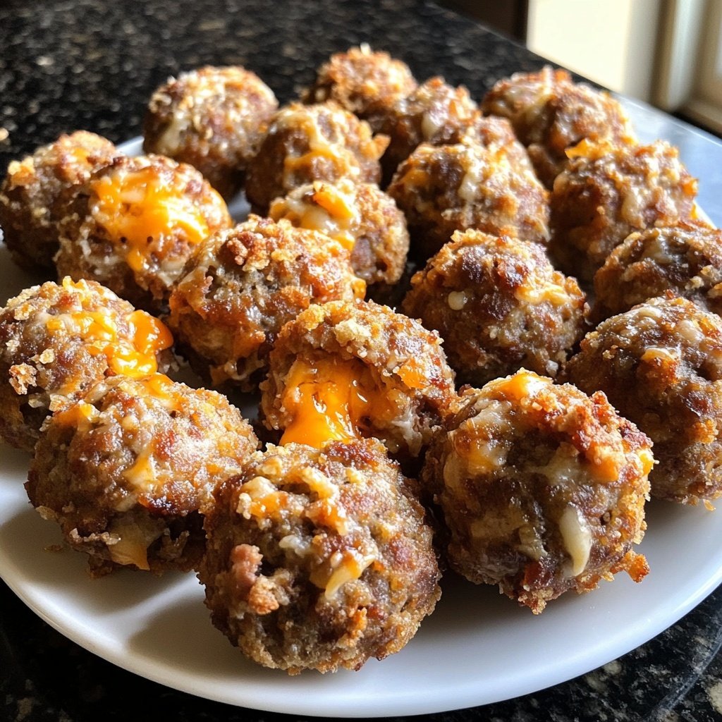 Easy Rotel Sausage Balls Recipe for Party Snacks