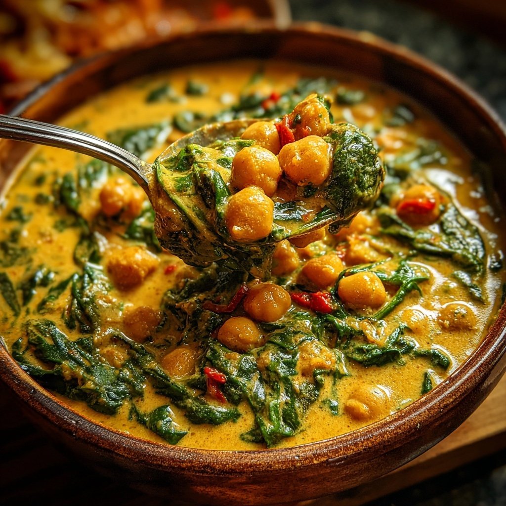 Chickpea Spinach Coconut Curry