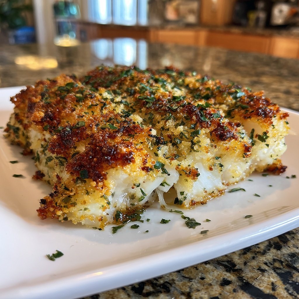 Parmesan Crusted Cod Bake
