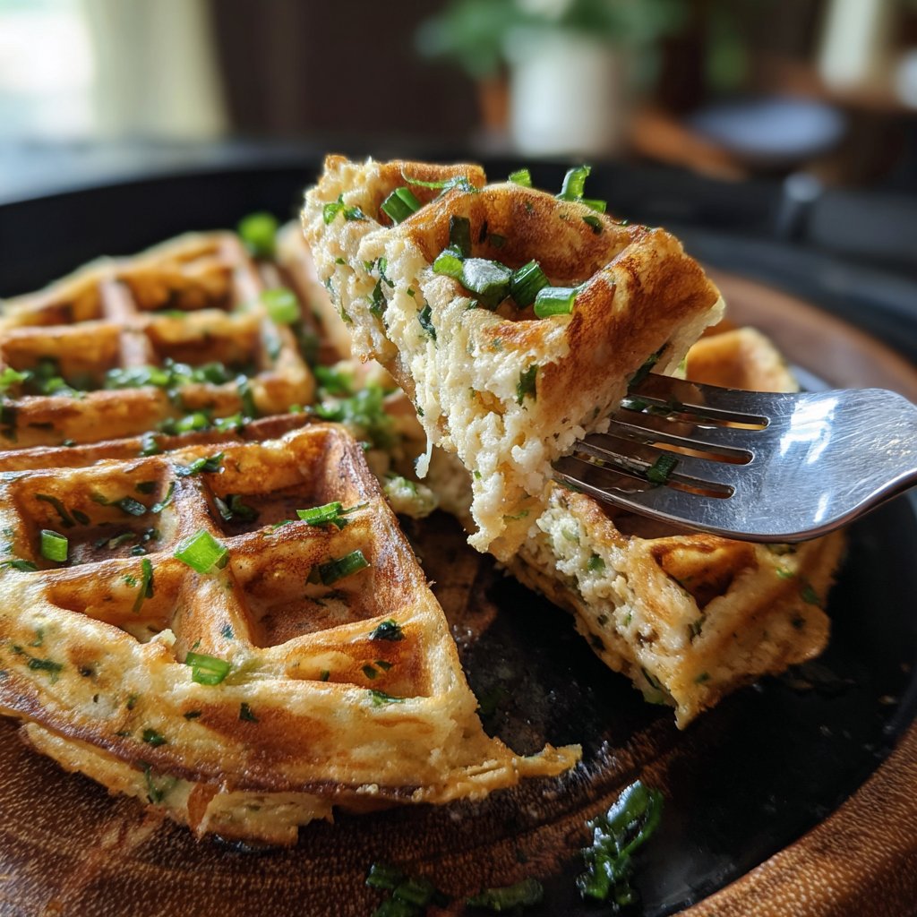 Savory Cottage Cheese Waffles