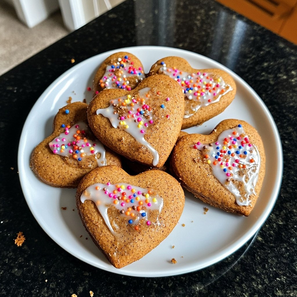 Spiced Gingerbread Heart Cookies