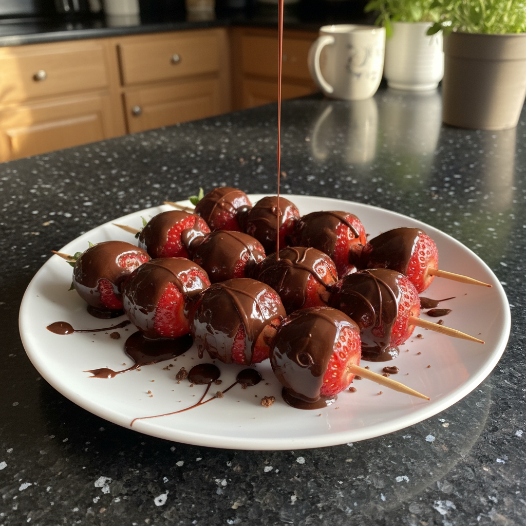 Chocolate-Covered Strawberry Kabobs