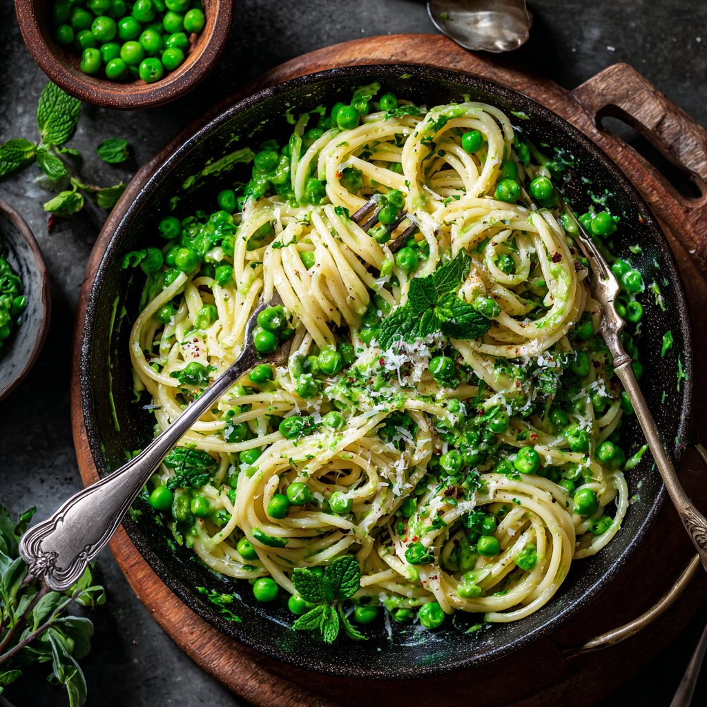 Spring Pea and Mint Pasta