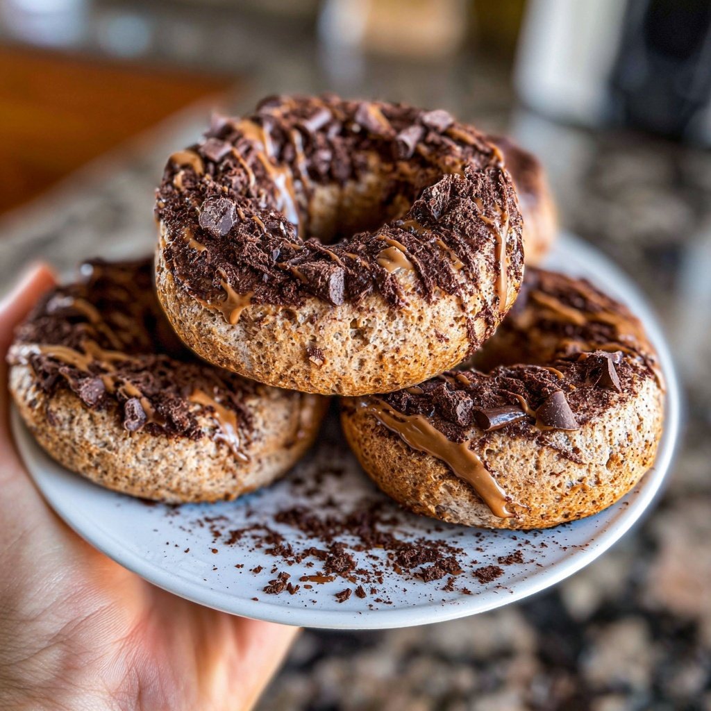 Protein Bagels with Chocolate Protein Powder