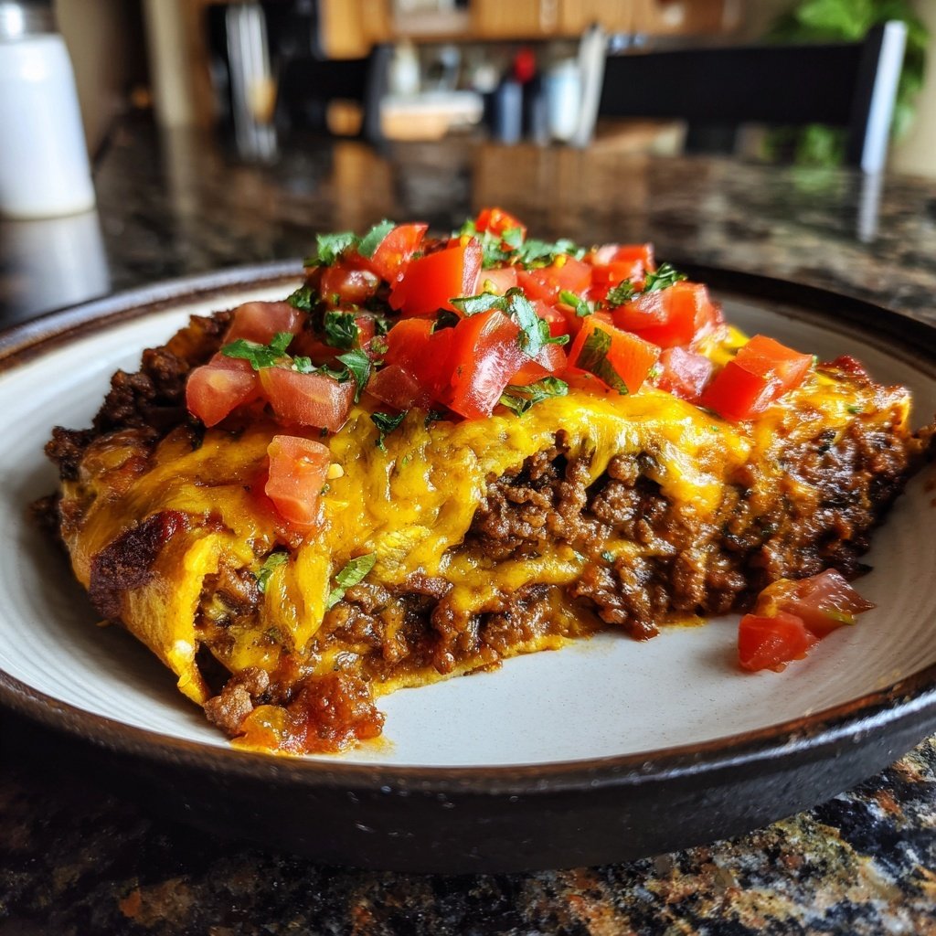 Beef Skillet Enchiladas